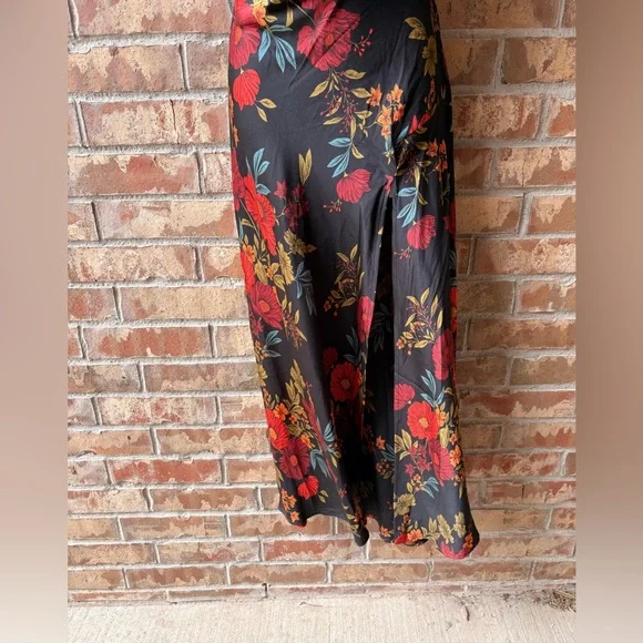 Sweet Lemon Floral Print Halter Neck Maxi Dress size medium - Picture 5 of 8